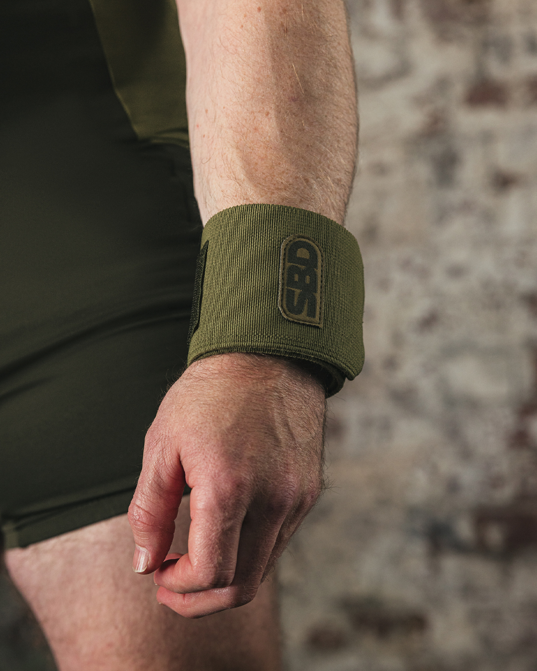 Bandes de poignets SBD kaki pour musculation, powerlifting, strongman, streetlifting et crossfit